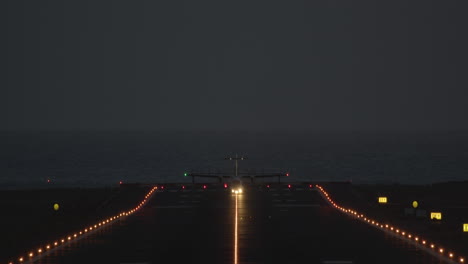 Airplane-takeoff-at-night