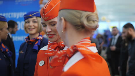 Bonitas-Azafatas-De-La-Aerolínea-Aeroflot-Rusia.