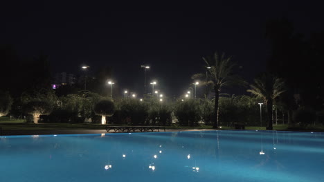 Outdoor-pool-on-hotel-area-night-view