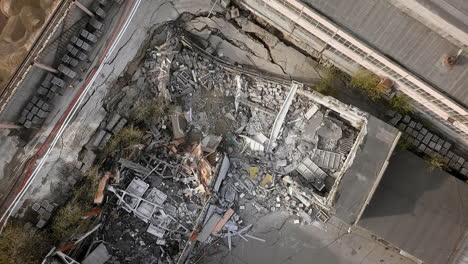 An-aerial-view-of-demolished-building-on-a-construction-site