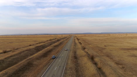 Flug-über-Weite-Steppe