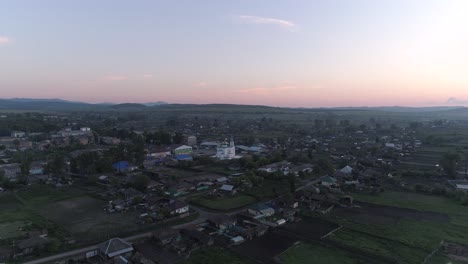 Flight-to-Church-at-Sunset