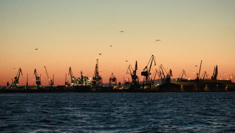 Dock-with-cranes-in-the-evening