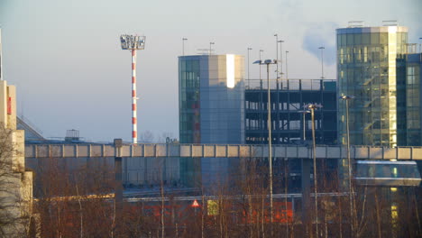 Vista-Panorámica-Del-Aeropuerto-De-Dusseldorf