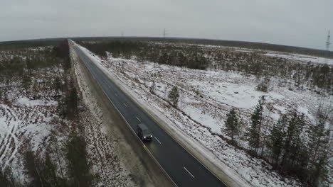 Car-Driving-on-the-Route-in-Winter