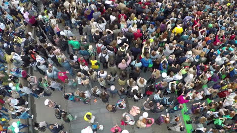 Flying-over-the-people-applauding-on-concert