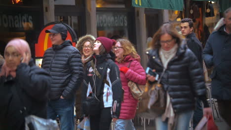 People-passing-by-McDonald-restaurant