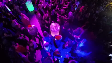 People-on-dance-floor-in-the-club-aerial-view