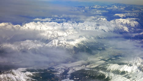 Flying-over-the-snowy-mountains