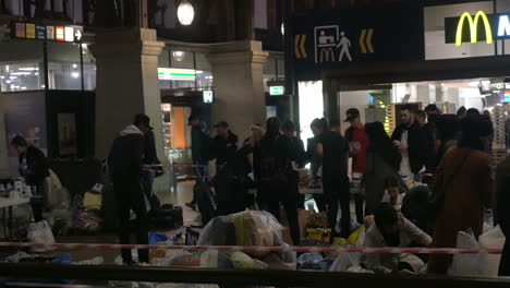 Charity-Collecting-Point-in-Copenhagen-Railroad-Station