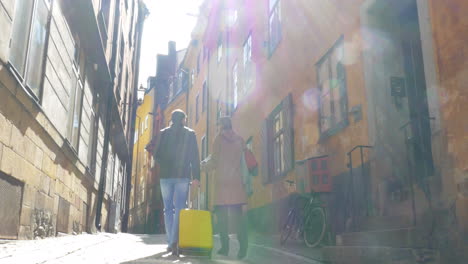 Touristischer-Spaziergang-In-Der-Altstadt-Von-Stockholm
