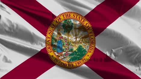 Nahaufnahme-Der-Wehenden-Flagge-Des-Bundesstaates-Florida-Der-Vereinigten-Staaten-Von-Amerika