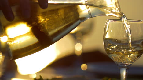 Pouring-and-drinking-water-at-sunset