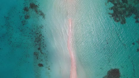 Drone-shot-stunning-little-planet-cayo-de-agua-island,-Los-Roques-Archipelago
