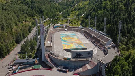 Skating-Rink-Of-Medeu-On-The-Outskirts-Of-Almaty-In-Kazakhstan