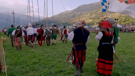 A-scene-of-the-reenactment-of-the-Calvin-Battle-at-the-South-Tyrolean-Medieval-Games