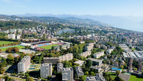 Estadio-Olímpico-La-Pontaise-En-Lausana,-Suiza
