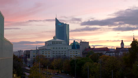 Leipzig-Skyline-with-MDR-Tower-and-City-Hall-under-Dramatic-Sky-during-Sunset