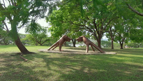Monumento-A-La-Mano,-Antigua-Residencia,-Museo-Nacional,-Calabar