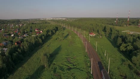 Train-in-the-countryside-aerial-view