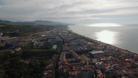 Luftaufnahme-Von-Barcelona-Und-Der-Küste