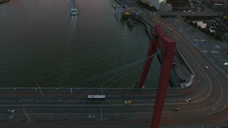 Rotterdam-with-view-to-river-and-bridges-aerial