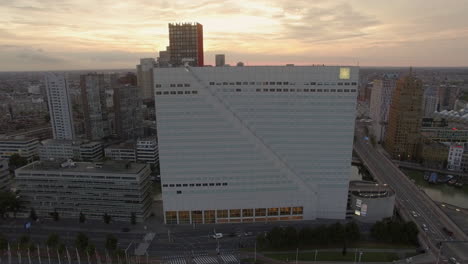 Flying-over-Rotterdam-and-its-unique-buildings-Netherlands