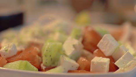 Eating-Greek-salad