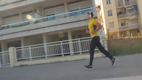 Man-jogging-with-music-in-the-morning