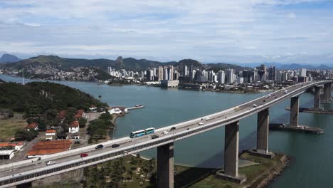 Panoramaantenne-Der-Dritten-Brücke,-Terceira-Ponte,-Vitoria,-ES,-Brasilien