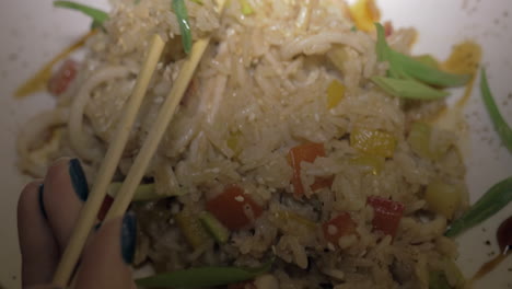 Cena-Con-Plato-De-Arroz-Asiático