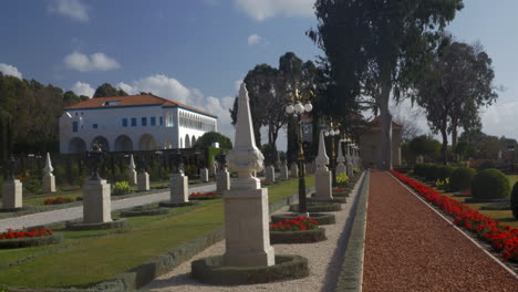 Bahai-garden-with-the-Mansion-of-Bahji-Acre-Israel