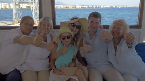 Family-on-board-the-ship-showing-thumbs-up