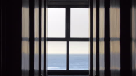 Blue-endless-sea-view-from-the-house-or-hotel-window