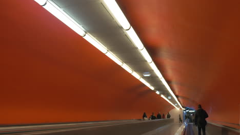 People-on-flat-escalator