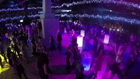 Aerial-view-of-people-on-the-party-in-club