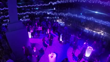 Company-party-in-the-club-aerial-view
