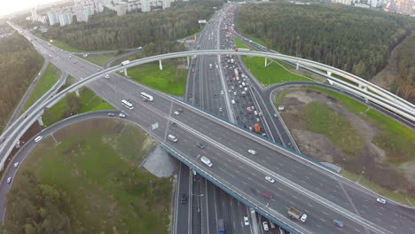 Central-highway-and-overpasses-aerial-view
