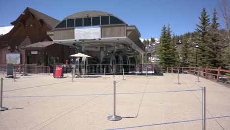 BreckConnect-gondola-carrying-skiers-and-snowboarders-to-Peak-8-at-Breckenridge-Ski-Resort,-handheld