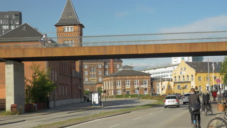 Tráfico-De-Coches-Y-Bicicletas-En-Copenhague.