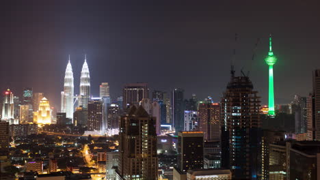 Zeitraffer-Der-Nacht-In-Kuala-Lumpur,-Malaysia