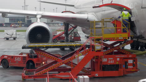 Cargo-loading-into-the-airplane-luggage-hold