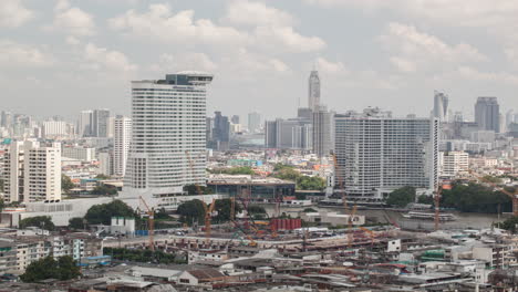 Time-lapse-shot-of-construction-area-Bangkok-Thailand
