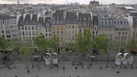 Vista-A-París-Desde-El-Piso-Superior-Del-Centro-Pompidou.