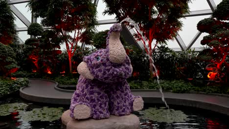 Elephant-Shaped-Water-Fountain-Sculpture-At-Canopy-Park-In-Jewel-Changi-Airport