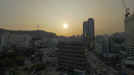 Seoul-panorama-at-sunset-South-Korea