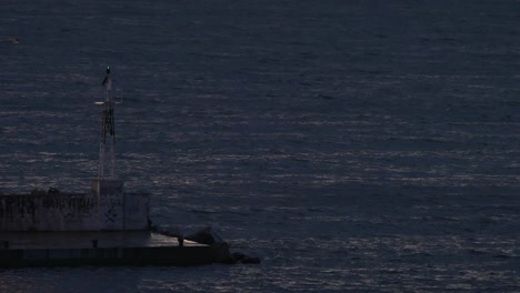 Schooner-sailing-in-sea-at-night