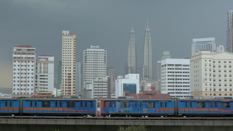 Overground-train-in-Kuala-Lumpur-Malaysia