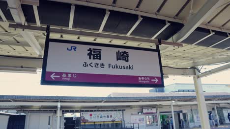 Fukusaki-Station-Sign-on-JR-Line-in-Hyogo-Prefecture-Japan-4k