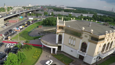 Aerial-view-of-celebration-hall-in-Moscow